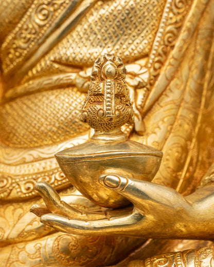 Padmasambhava Guru Rinpoche Meditation Statue | Himalayan Copper Sculpture