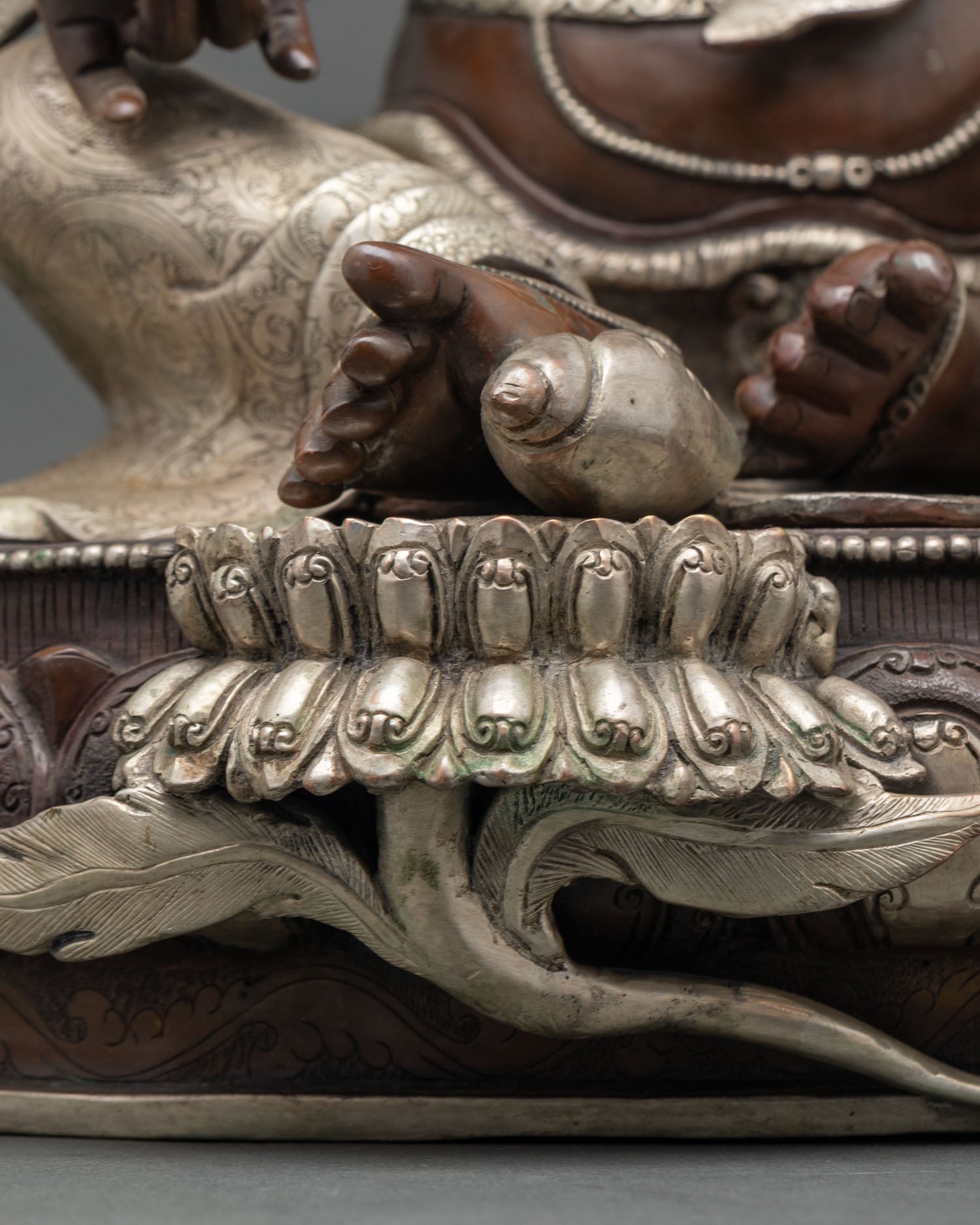 Lord Dzambhala – Oxidized Copper Statue of Wealth Guardian