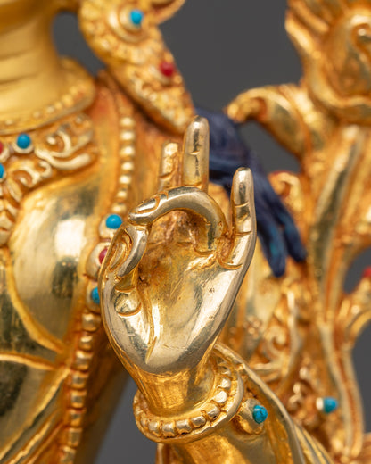 Green Tara Statue from Nepal | Sacred Buddhist Sculpture for Devotion