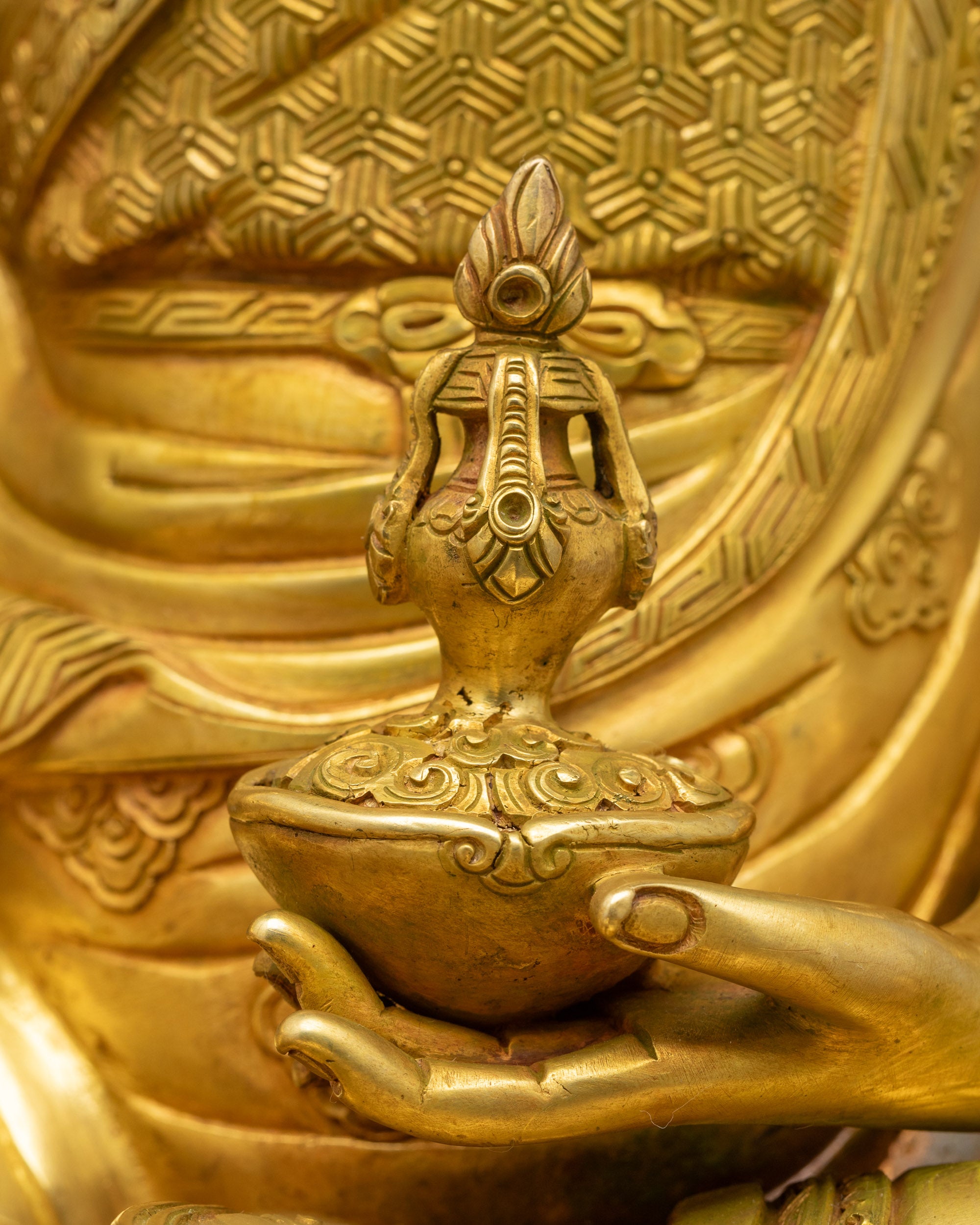 Handcrafted Guru Rinpoche Statue | Buddhist Meditation Decor