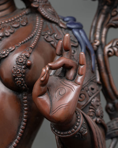 Elegant Green Tara Statue – Handcrafted Tibetan Home Decor