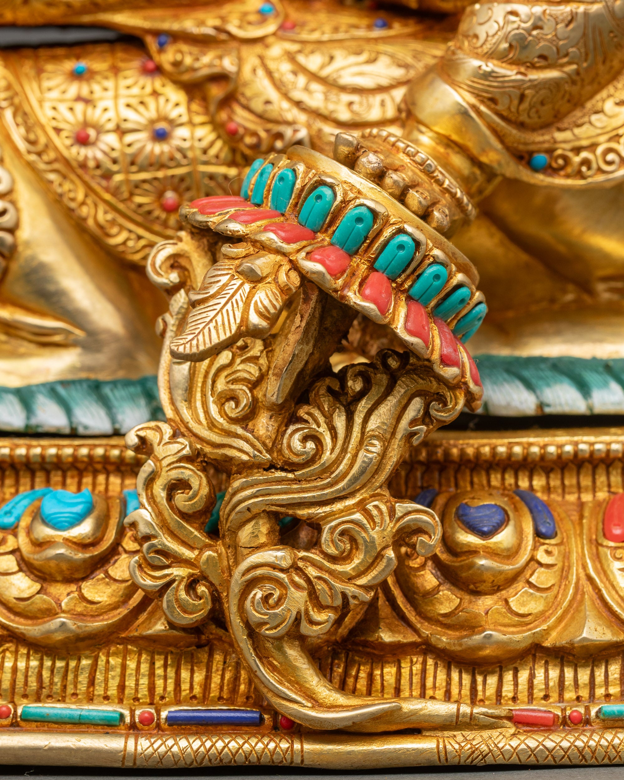 Simhanada Manjushri Statue | Lion’s Roar Wisdom Deity Sculpture