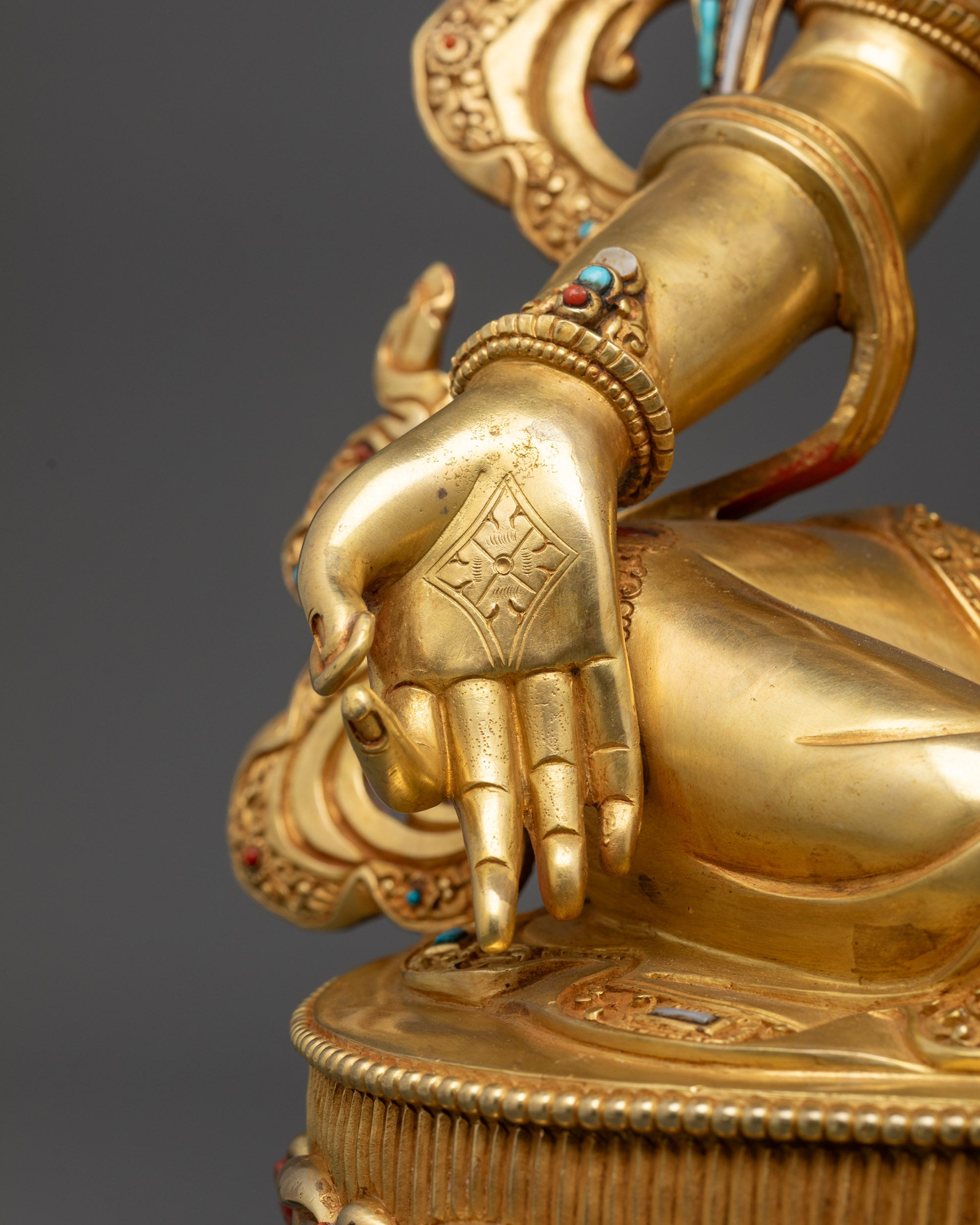 Manifest Tranquility with Green Tara Sculpture | Nepalese Buddhist Art