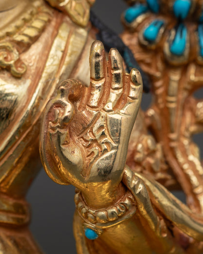 Buy Simhada Manjushri Copper Statue | Handmade in Nepal