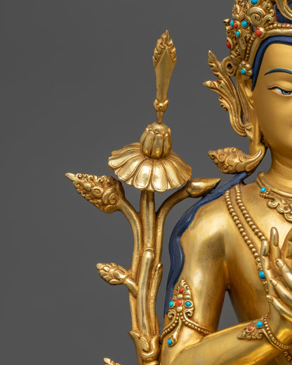 Authentic Bodhisattva Manjushri Statue | Nepalese Lost-Wax Casted Idol