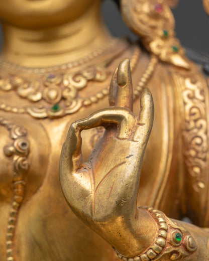 Green Tara Devotional Statue | Himalayan Goddess for Blessings