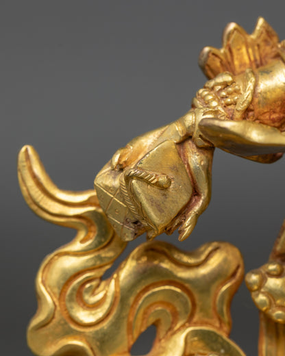 Six Armed Mahakala Statue- Handmade Buddhist Dharma Protector