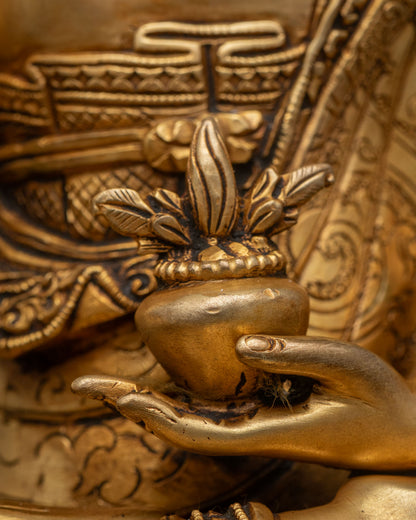 Bhaisajyaguru Statue | Handcrafted Buddhist Healing Sculpture from Nepal