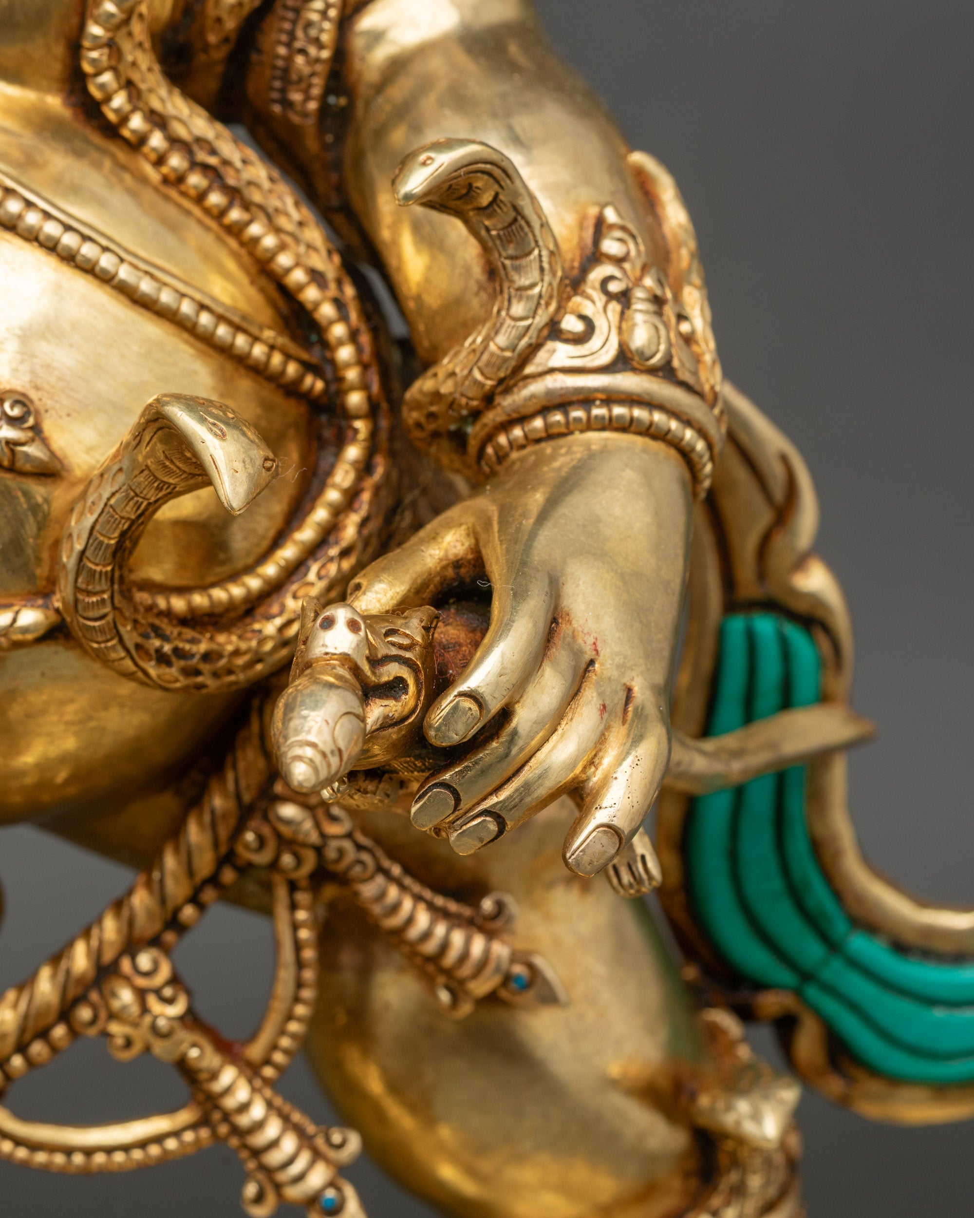 Handmade Black Dzambhala Statue | Invoke Wealth and Abundance