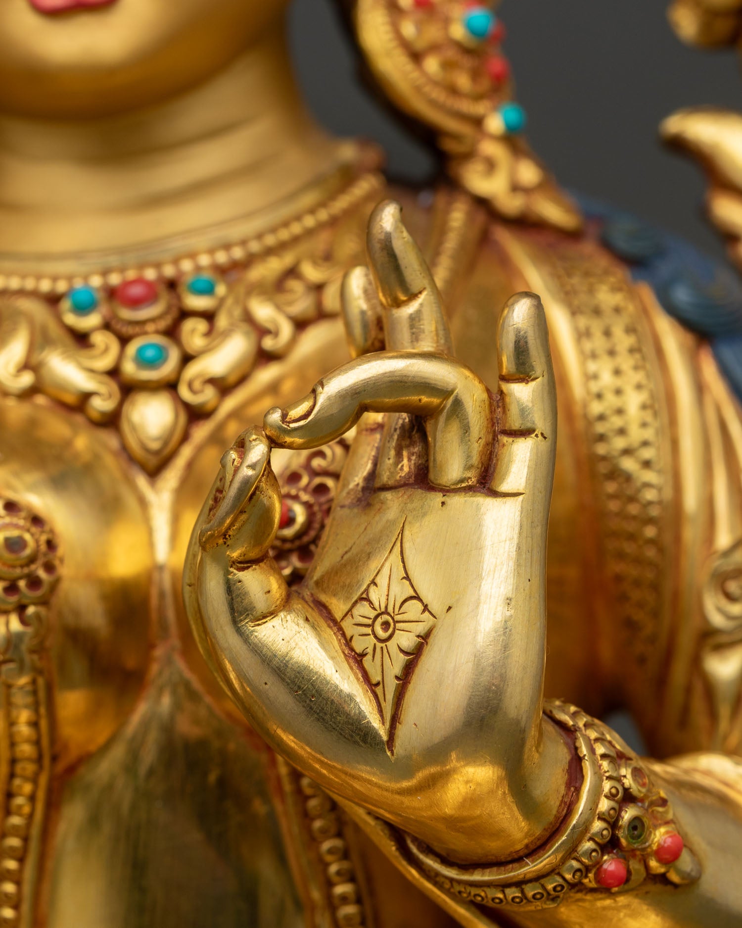 Handcrafted Green Tara Statue | Buddhist Compassionate Deity