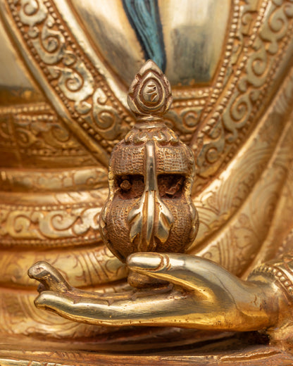 Handcrafted Guru Shapdum Statue | Himalayan Buddhist Lama Sculpture