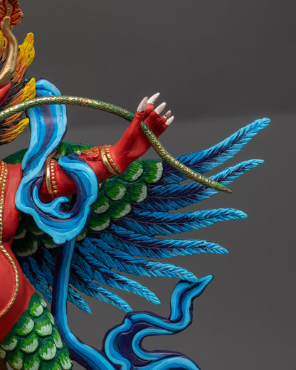 Divine Garuda Sculpture | Sacred Bird Deity Handmade Himalayan Artwork