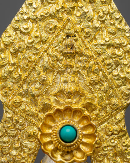 Tibetan Copper Torma Offering | Ritual Element for Buddhist Altars