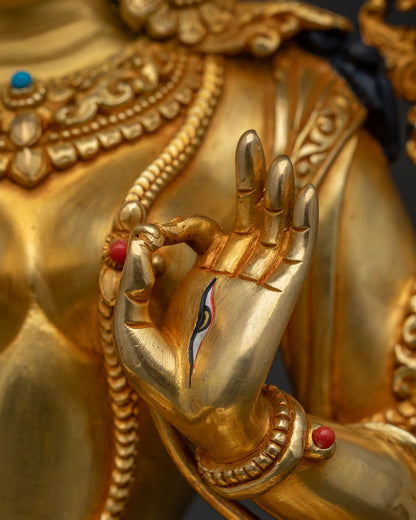 White Tara Statue | Seven-Eyed Longevity Goddess for Meditation