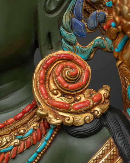 Large Green Jetsun Dolma Statue | Female Bodhisattva of Compassion