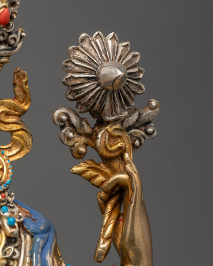 Avalokiteshvara Statue | Four-armed Compassionate Bodhisattva Sculpture