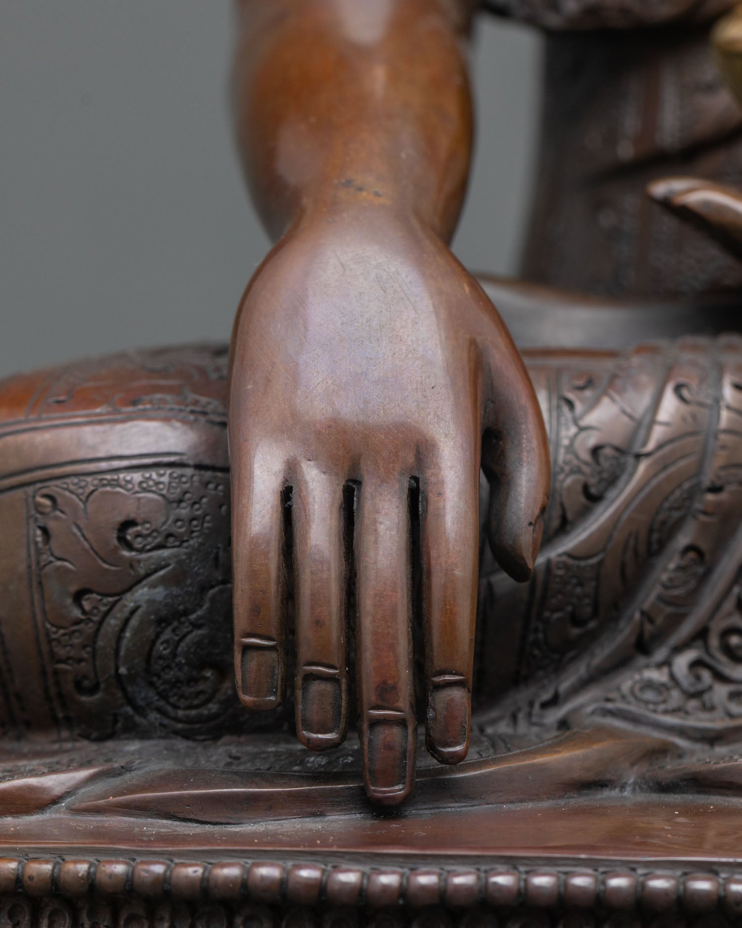 Buddha Statue | Oxidized Copper Meditation Sculpture