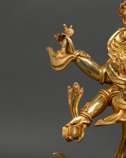 White Mahakala Statue | Himalayan Protector of Dharma