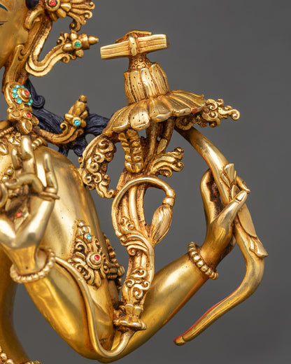 Handcrafted Maha Manjushri Statue | Bodhisattva of Insight from Nepal