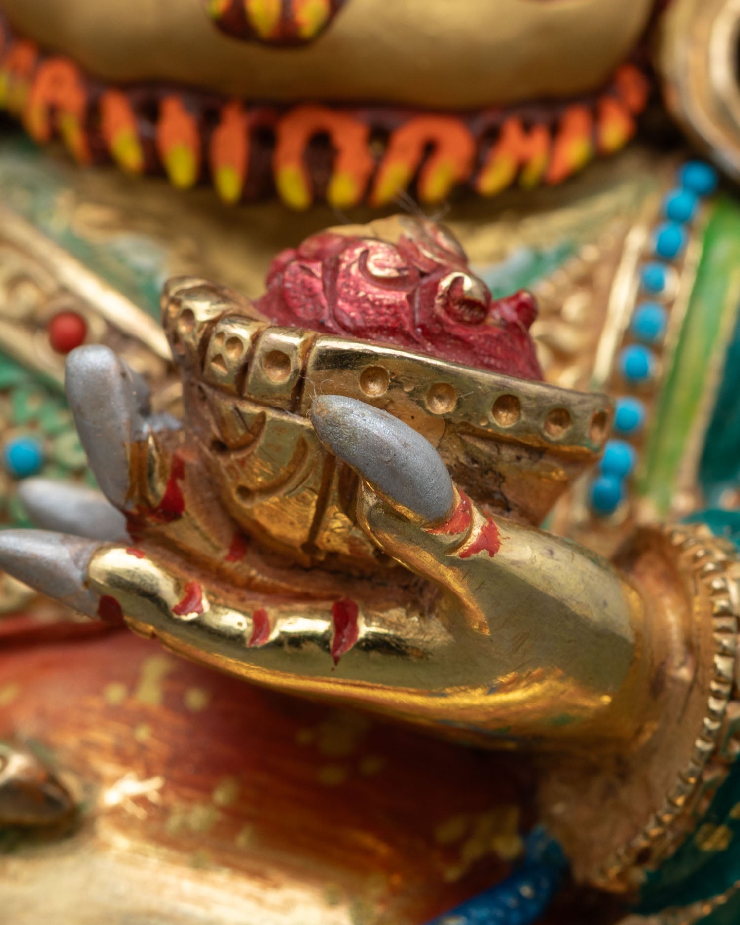 Mahakala Bernagchen Statue – Sacred Wrathful Deity of Protection