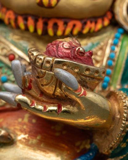 Mahakala Bernagchen Statue – Sacred Wrathful Deity of Protection