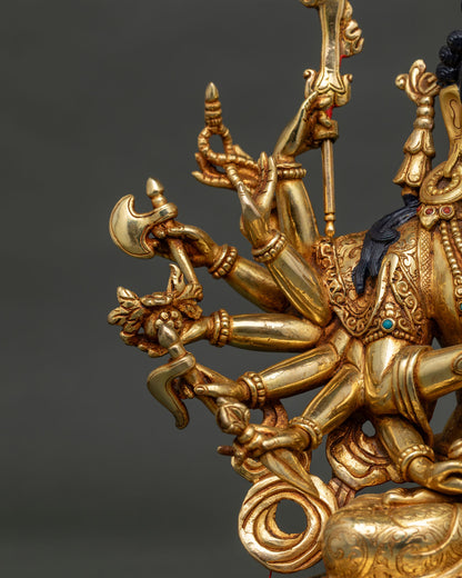 Chundi Devi Statue | 24K Gold-Fire Gilded Buddhist Art