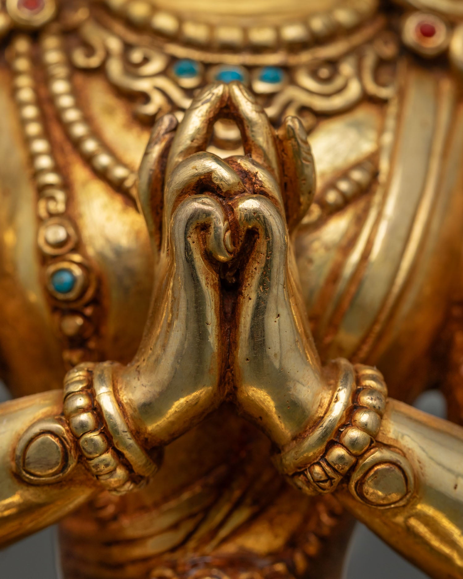 Chundi Devi Statue | 24K Gold-Fire Gilded Buddhist Art