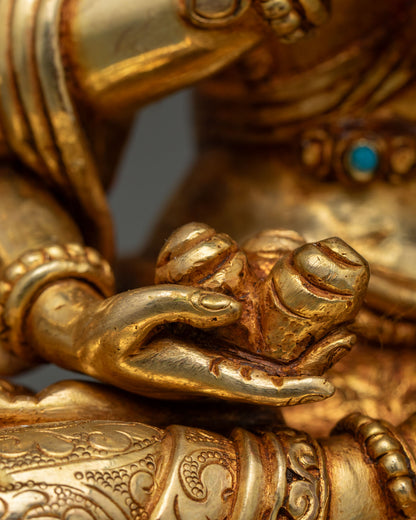 Chundi Devi Statue | 24K Gold-Fire Gilded Buddhist Art