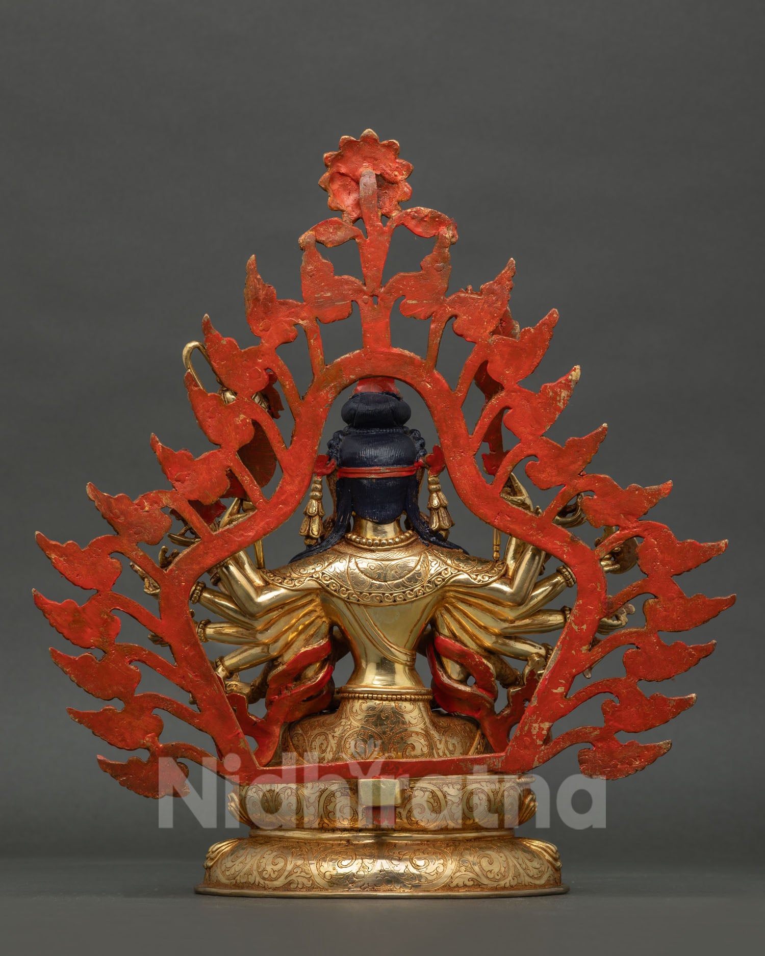 Chundi Devi Statue | 24K Gold-Fire Gilded Buddhist Art