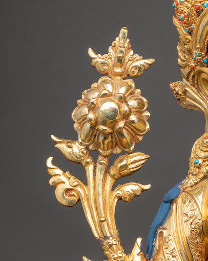 Healing White Tara Altar Statue | Sacred Nepalese Goddess Figurine