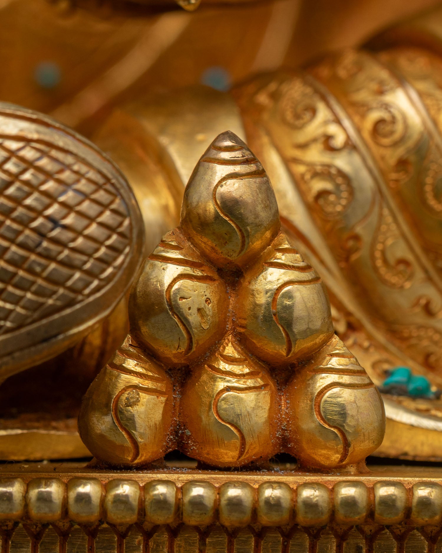 Guru Norlha Statue | Luxuriously Gold Fire-Gilded Copper Sculpture