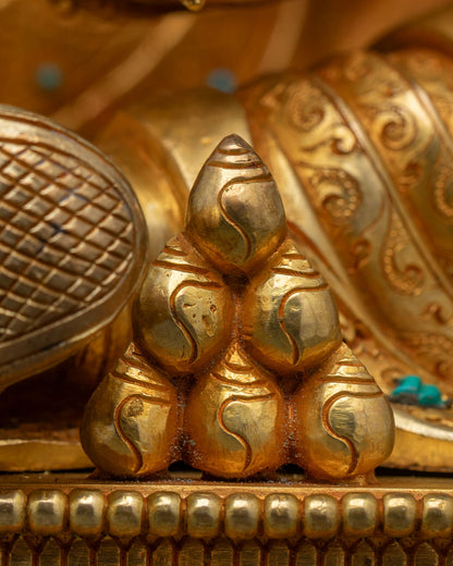 Guru Norlha Statue | Luxuriously Gold Fire-Gilded Copper Sculpture