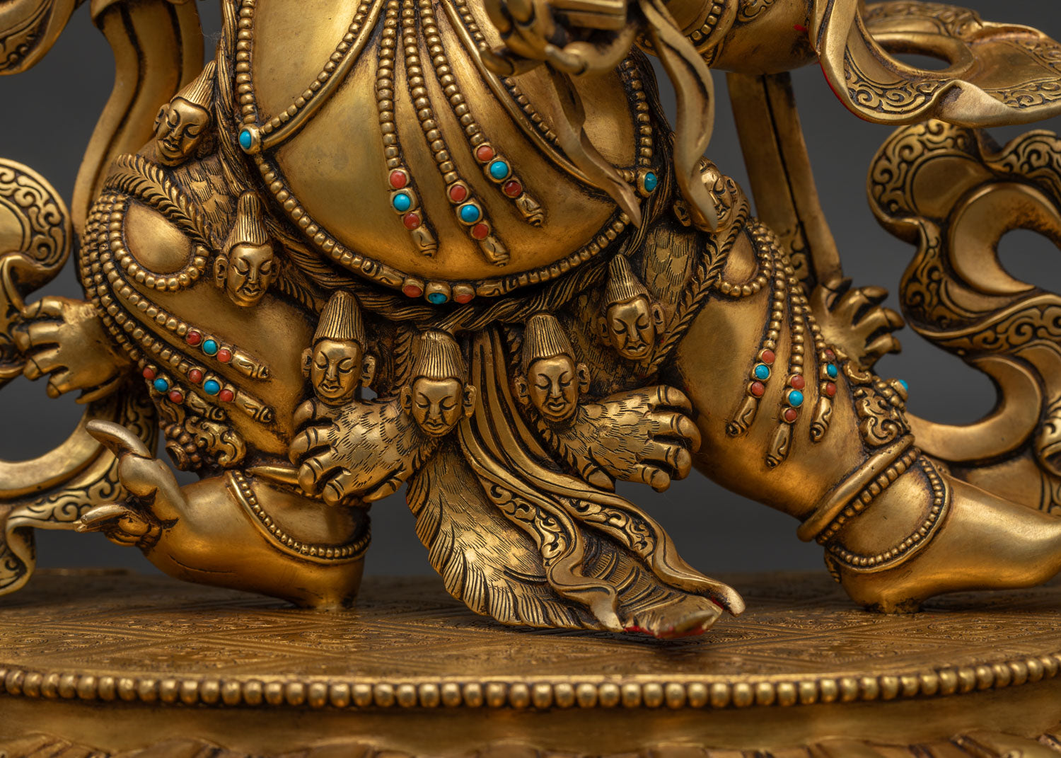 Black Manjushri Copper Statue – Buddhist Altar Artwork from Nepal