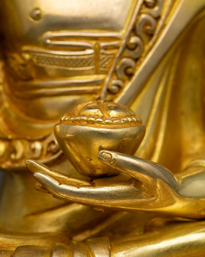 Shakyamuni Buddha Statue | 24K Gold-Fire Gilded Copper Art