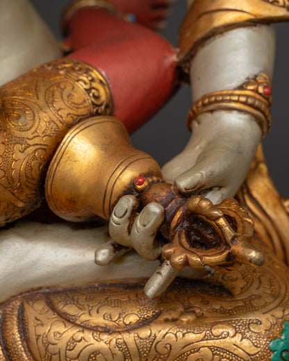 Vajrasattva with Consort Statue for Karma Purification | Himalayan Art