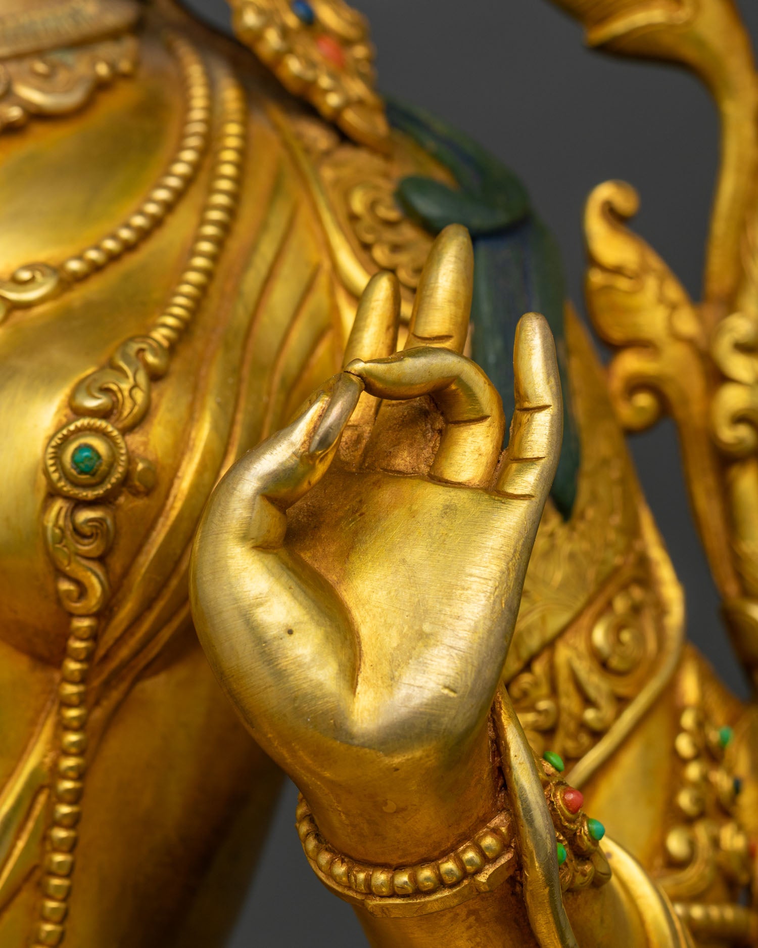 Green Tara Statue - Symbol of Fearless Action and Divine Mercy