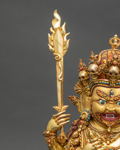 Four-Armed Mahakala Statue | Legendary Buddhist Dharma Protector