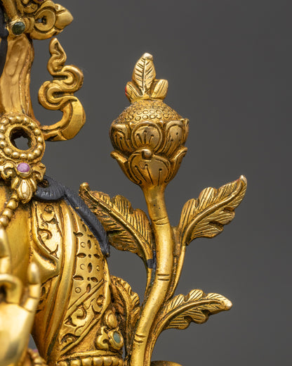 Seven Eyed White Tara Statue for Longevity & Spiritual Protection