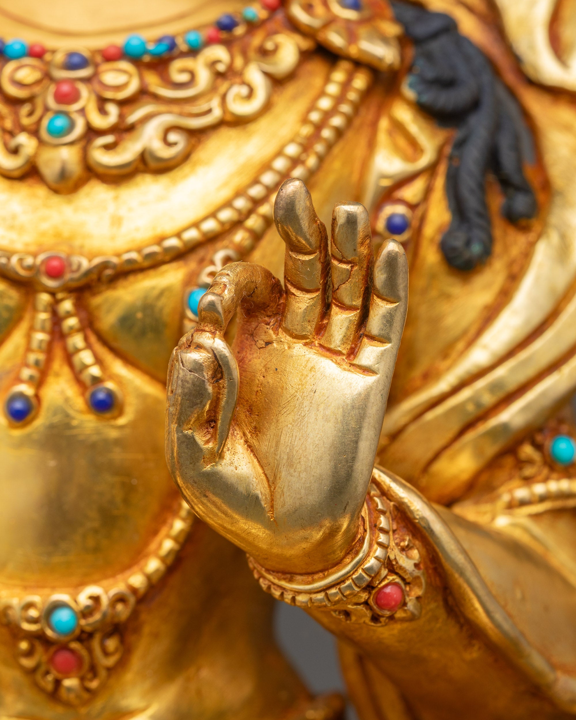 Simhanada Manjushri Statue | Lion’s Roar Wisdom Deity Sculpture