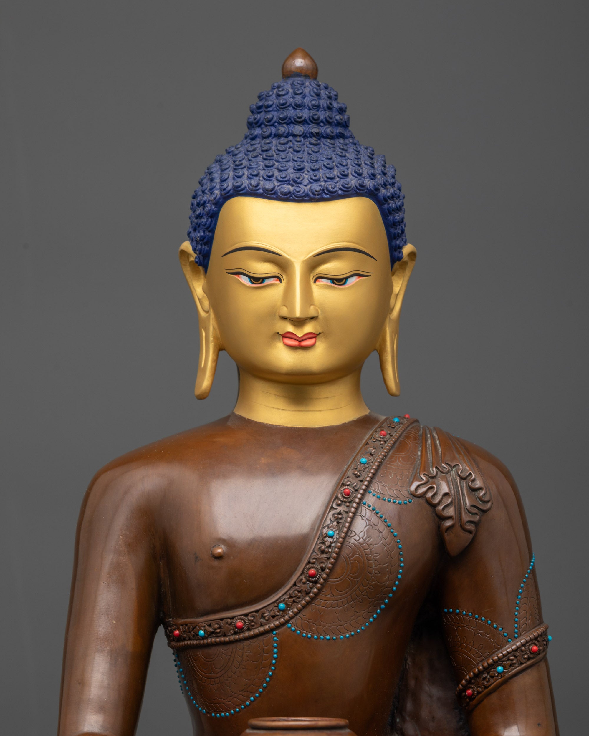 Shakyamuni Buddha Statue- 18” Tibetan Copper Meditation Sculpture