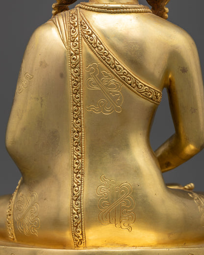 Crowned Amitabha Buddha Statue | Tibetan Sculpture for Longevity