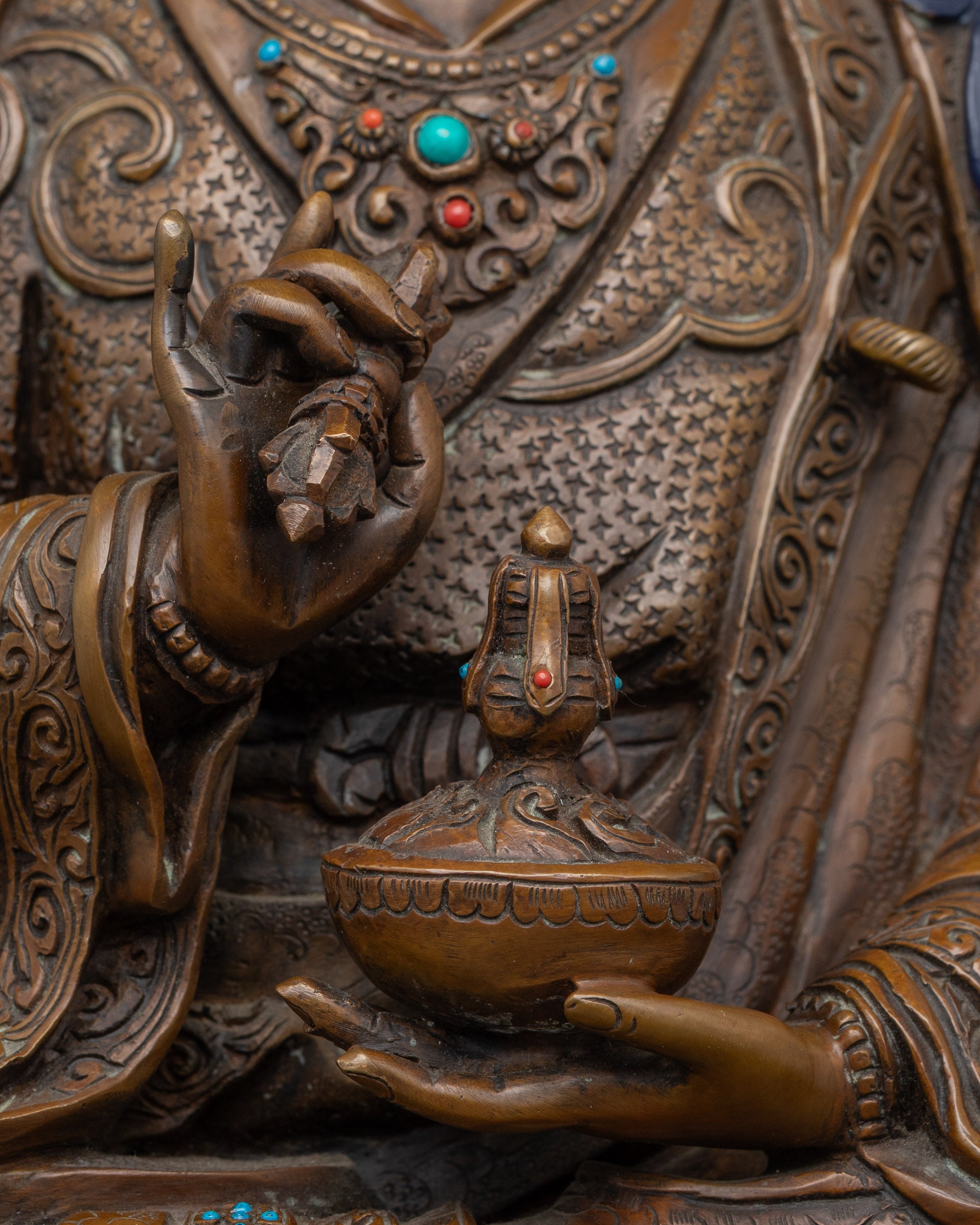 Tsokye Dorje Oxidized Copper Statue | Tibetan Buddhist Art