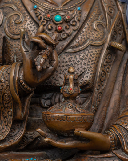 Tsokye Dorje Oxidized Copper Statue | Tibetan Buddhist Art