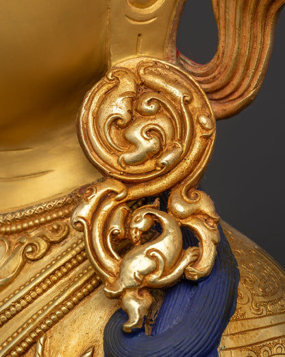 Traditional Chenrezig Statue | Gold Fire-Gilded Tibetan Buddhist Art