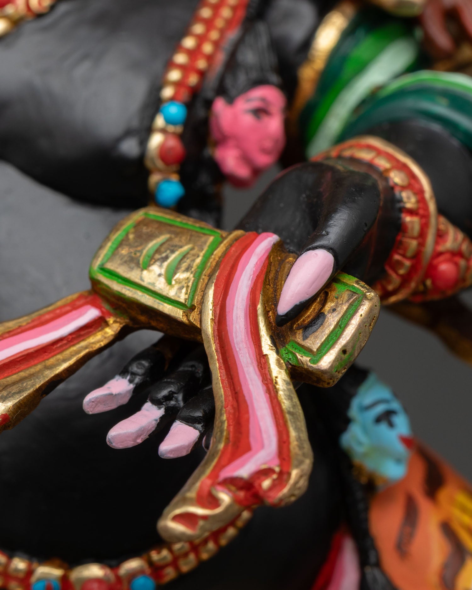 Black Manjushree Statue | Artisan-Crafted Buddhist Deity