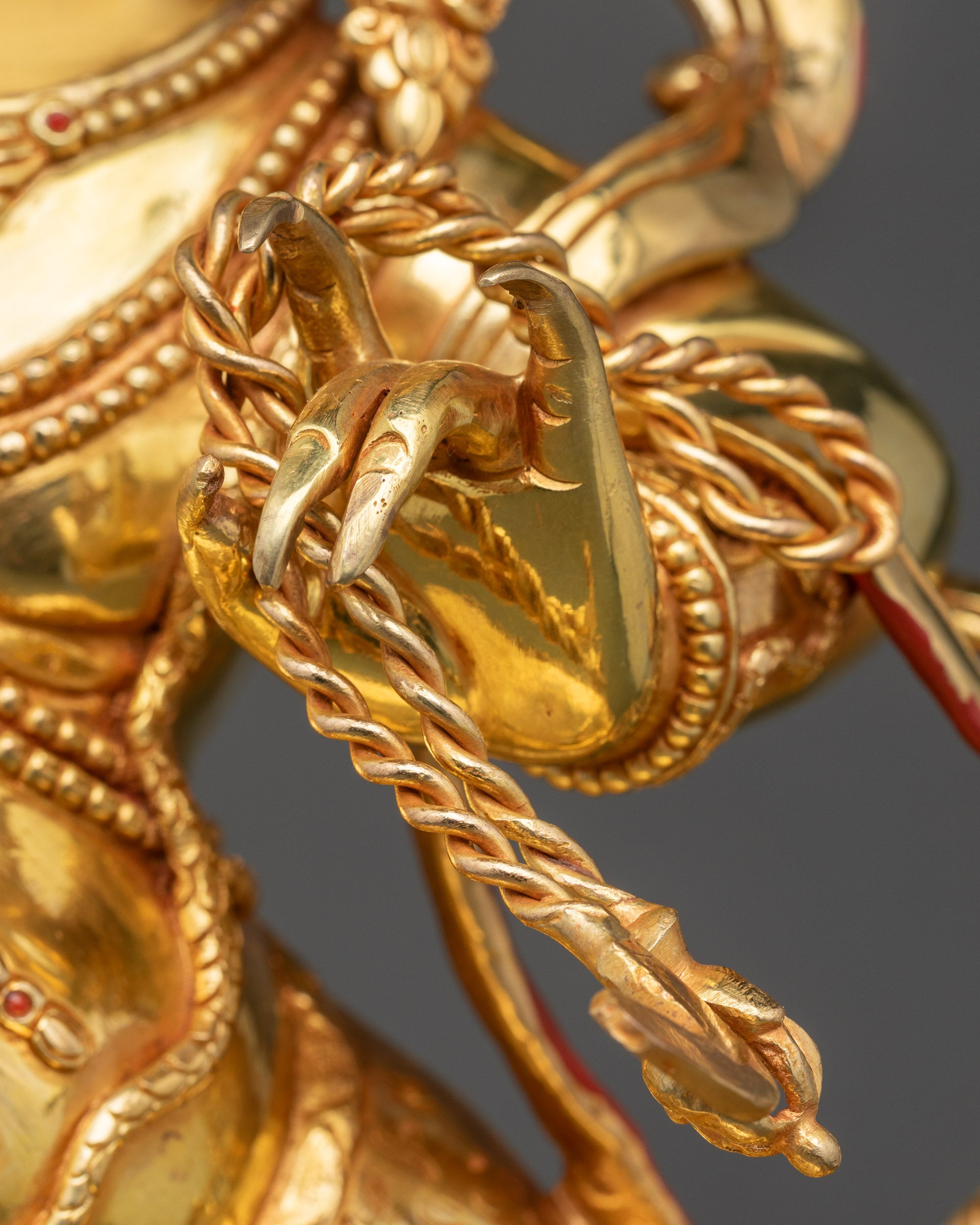 Fierce Vajrapani Statue | 24K Gold Fire-Gilded Buddhist Sculpture