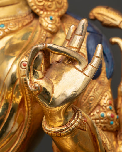 Green Tara Statue | Hand-Carved Nepalese Artwork