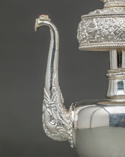 Silver Bhumba Set | Ceremonial Water Offering Vessel