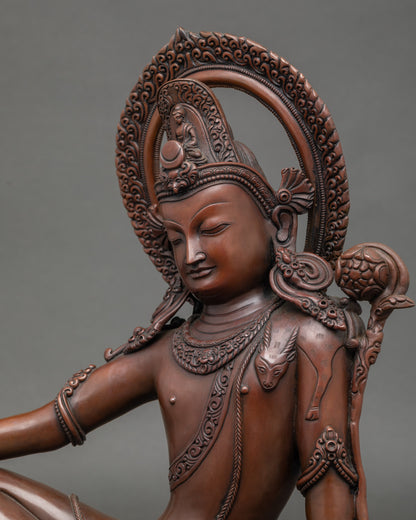 Handcrafted Two Arm Chenrezig Statue for Inner Peace