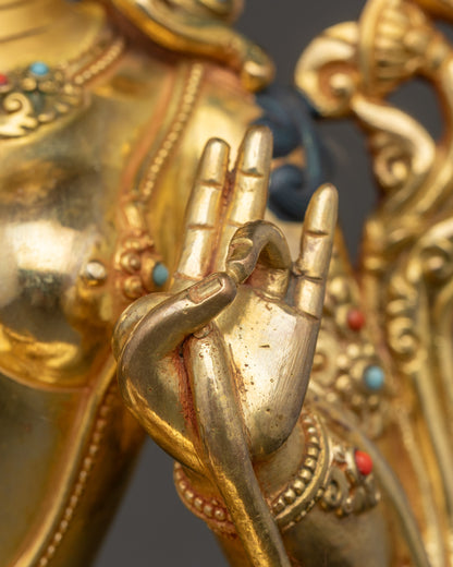 Handmade Green Tara Statue- The Mother Of Liberation